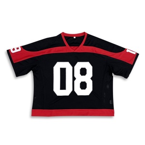 Camiseta Deportiva Retro de Fútbol Americano, Personalizada al por Mayor, Estilo Oversize, Transpirable, de Secado Rápido, 100% Poliéster - Product Image 1