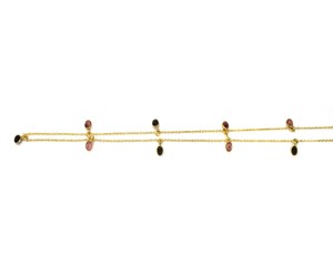 925 Sterling Silver 18K Gold Plated Handcrafted Bezel Setting Link Chain <b>Statement</b> <b>Necklace</b> for Women Engagement Wedding Gift - Product Image 5