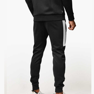 Sudadera con Capucha Negra para Hombre, con Paneles Grises en los Hombros, Transpirable, Deportiva, Informal, para Otoño - Product Image 3