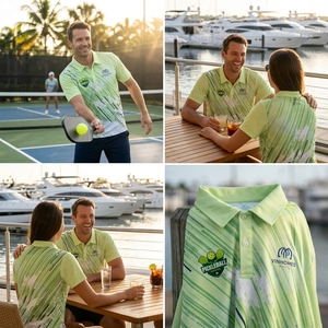 Polo de pickleball personnalisé OEM ODM Vente en gros Fabricant de vêtements de sport à séchage rapide Commande en gros Polo de pickleball personnalisé pour équipe - Product Image 3