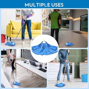 Commercial Color Coded Cotton Thread Round Industrial Heavy Duty Wet Dry <b>Floor</b> Mop Professional Janitorial <b>Cleaning</b> Wholesale - Product Image 2