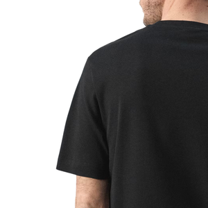 Camiseta Negra Lisa para Hombre, Cuello Redondo, Manga Corta, Corte Regular, Poliéster, Uso Diario, Secado Rápido, Transpirable, 5XL, Personalizable - Product Image 4