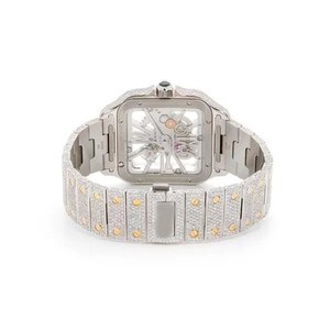 Excelente calidad Totalmente Iced Hip Hop Relojes para hombres Movimiento de cuarzo automático Busto VVS Moissanite Esfera de lujo Cristal de moda - Product Image 3