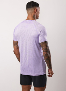 T-shirt de sport pour homme à séchage rapide, personnalisé avec logo imprimé par sublimation, en polyester tricoté, lettres brodées, tee-shirt pas cher - Product Image 6