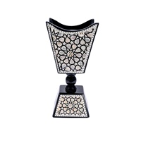 Brûleur à Bakhoor en bois d'acacia arabe artisanal, écologique et durable, porte-encens portable pour Oud, Mabkhara décorative aromatique pour la maison