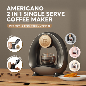Cafetera 2 en 1 de una sola porción, cafetera eléctrica portátil para café americano, cafetera de cápsulas para exteriores - Product Image 1