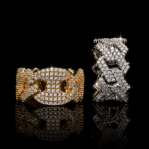 Meilleur Bijou de Fête Unisexe Personnalisé Style Hip Hop en Argent Sterling 925 avec Diamant Moissanite Taille Ronde Brillante et Micro-Incrustation - Product Image 5