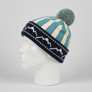 Bonnet décontracté de qualité avec logo personnalisé imprimé par méthode d'impression numérique, bonnet tricoté chaud pour l'hiver, vente en gros, bonnet jacquard 2026 - Product Image 3