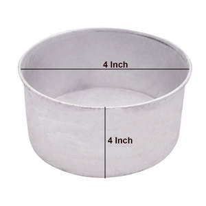 Heighted Round Cake Mold Aluminium 4 x 4 x 4 Inch Baking Pan Cake Baking Mold Oven Safe Dessert <b>Bakeware</b> Durable - Product Image 1