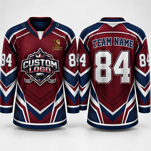 Créez votre propre maillot de hockey sur glace personnalisé avec le nom de votre équipe, design populaire, maillots de hockey sur glace unis - Product Image 5