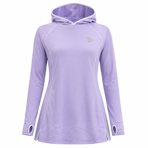 Hooded Long Sleeve Modest Swimwear Top UPF 50 Quick Dry Rash Guard <b>Tunic</b> Custom Women Apparel 1 Piece Front - Product Image 1