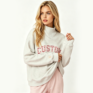 Sweat-shirt oversize à col montant et sequins pour adolescentes, style streetwear, collection automne 2026, coupe ample, pull à manches longues pour femme, hiver - Product Image 5