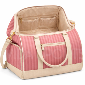 Modern Luxury Fashion Lightweight Duffel Bag Travel Gym Sports Polyester PU Leather Trim Large Capacity Waterproof - Product Image 4
