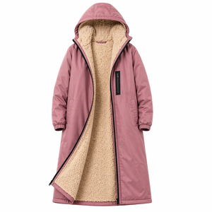 Custom <b>Waterproof</b> <b>Changing</b> <b>Robe</b> Sherpa Fleece Lined Dry <b>Robe</b> OEM Private Label Supplier - Product Image 1