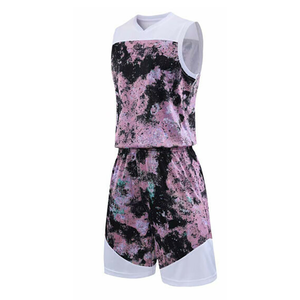Conjunto de Uniformes de Baloncesto Sublimados Personalizados, Sin Mangas, Cuello en V, de Malla de Secado Rápido, para Mujeres Adultas, Ropa Deportiva para Todas las Temporadas - Product Image 2