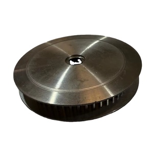 STAINLESS STEEL SS316L TIMING PULLEY 56TEETH 5M HTD 10MM BELT WIDTHWITH FLANGE D CUT <b>BORE</b> FOR NON SLIP SHAFT LCKING OEM SUPPLY - Product Image 3