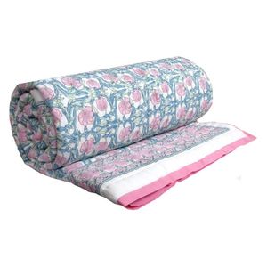Último modelo de edredón de algodón con estampado a mano, tamaño King, reversible, 100% algodón, para todas las estaciones, juego de ropa de cama para el hogar, para suministro al por mayor. - Product Image 1