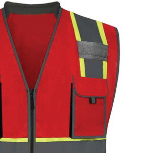 Venta Directa de Fábrica, Chaleco de Seguridad Rojo con Logotipo, Camiseta de Seguridad de Alta Calidad, Alta Visibilidad, Transpirable, Chaleco de Seguridad para Hombre - Product Image 6