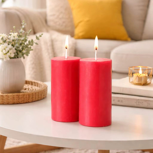 Juego de 2 Velas de Pilar Multicolores Premium – Venta al por Mayor para el Hogar, Eventos y Actividades al Aire Libre - Product Image 1