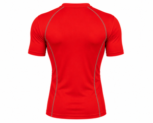 Haut de compression pour homme de haute qualité à séchage rapide, vêtements de sport légers pour la course à pied et l'entraînement en salle de sport, couleur rouge - Product Image 1