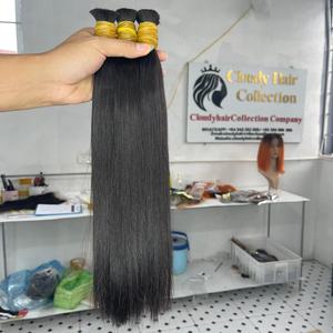 Haute qualité en vrac cheveux cheveux humains en gros Remy Extension de cheveux humains naturel noir couleur Up taille 30 pouces 10A - Product Image 4