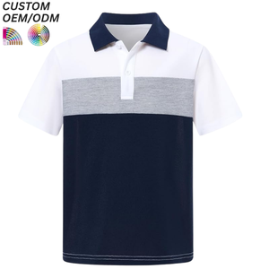 Custom Boys Polo Shirt Knitted Breathable Quick Dry Cotton Short Sleeve Kids Casual OEM ODM Support for Wholesale Manufacturing - Product Image 1