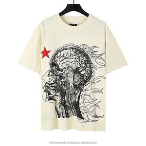 T-shirts à logo personnalisé pour hommes sérigraphiés Streetwear en polyester/coton fabriqué à Sialkot par SilkZone Ind - Product Image 1