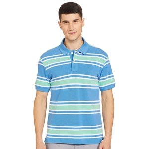 Polo respirant et absorbant la transpiration avec broderie personnalisée, design multicolore, t-shirt de sport vierge pour homme - Product Image 1