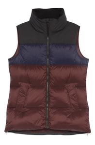 Gilet matelassé imperméable pour femme, nouveau style, sans manches, avec fermeture éclair, design à blocs de couleur brodés - Product Image 5