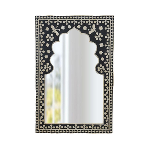 BS INTERNATIONAL Cadre de miroir en incrustation d'os écologique fait à la main au design moderne Hôtel Maison Salle de bain Décoration murale personnalisée - Product Image 1