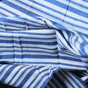 Tela de Algodón Khadi Orgánica Tejida a Mano, Peso Medio 240 GSM, Diseño de Rayas Azules Hecho a Mano, Transpirable, para Prendas y Textiles del Hogar - Product Image 2