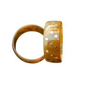Brazalete de Cuerno Redondo Dorado para Mujer, Hecho a Mano, Brazalete de Cuerno Natural, Joyería Étnica de Moda, Brazalete Boho - Product Image 6