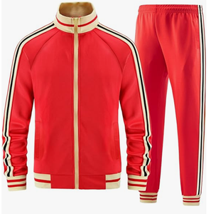 Ensemble de survêtement 2 pièces à capuche pour homme, personnalisé, en polaire technique, séchage rapide, brodé, color block, style streetwear, automne-hiver, vente en gros - Product Image 3