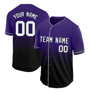 Men's Purple Baseball Jersey Short Sleeve Button <b>Down</b> Collar Custom Name Number Team Sport Shirt Casual Wear Spring Season - Product Image 1