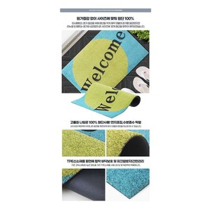 Tapis de sol commercial coréen en caoutchouc antidérapant pour entrée, paillasson de véranda, grattoir à pieds, tapis de sol en rouleau - Product Image 5