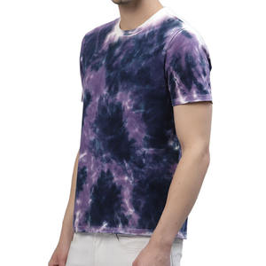 Camiseta de Cuello Redondo y Manga Corta para Hombre, Algodón Grueso de 250 GSM, Estilo Casual Urbano, Tie Dye, Marca Privada, Proveedor OEM ODM, EE. UU. - Product Image 2