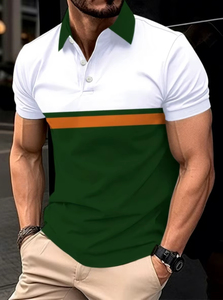 Polos pour hommes très vendus, couleur unie, vêtements décontractés, nouveau design, logo personnalisé, coton respirant, grande taille, polo de haute qualité - Product Image 5