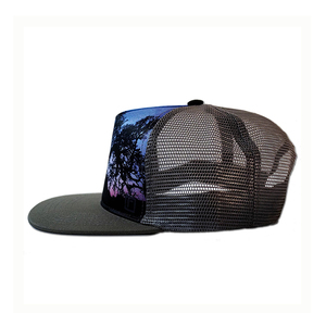 Casquette de baseball décontractée ajustable en tissu mesh avec imprimé silhouette d'arbre et coucher de soleil, collection 2026, disponible à la vente en ligne - Product Image 2