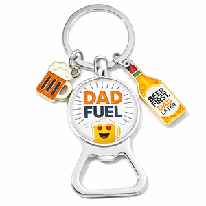 Llavero abridor de botellas de metal personalizado, de aleación de zinc plateada con acabado pulido, con dijes de diseño de taza de <span class=keywords><strong>cerveza</strong></span>, abridor de tapas robusto y de alta resistencia, FOB - Product Image 1