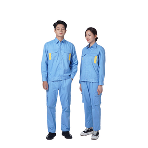 Vêtements de travail antistatiques haute visibilité, uniformes de chantier, tissu en coton respirant kaki, vêtements de protection de sécurité 4SU - Product Image 4