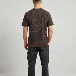 เสื้อยืดโอเวอร์ไซส์แขนสั้นผ้าฝ้าย 100% ซันเฟด ลุคสตรีทแวร์ลำลอง ย้อมสีแบบสโตนวอช เป็นมิตรต่อสิ่งแวดล้อม สำหรับผู้ชาย - Product Image 2