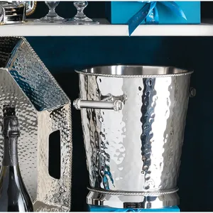 ZAHID EXPORTS Aluminium Ice Bucket Eco-Friendly Handmade Metal Handicraft Modern Design <b>Mirror</b> Finish Christmas Home Restaurant - Product Image 3