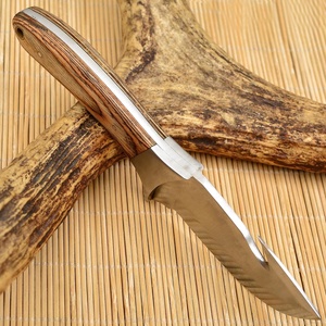 Handmade Carbon Steel Skinning <b>Knife</b> Wood <b>Handle</b> Leather Sheath Custom Logo Deer Skinning Kitchen Butcher <b>Knives</b> - Product Image 4