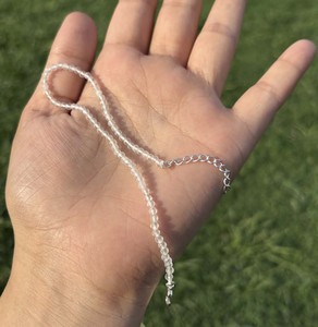 Vente en gros de chevillères en argent sterling 925 avec perles de quartz naturel transparent, chevillères faites à la main avec cristaux facettés, fournisseur de bijoux DIY - Product Image 6