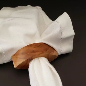 Juego de Anillos para Servilletas de Madera, Porta Servilletas de Madera Natural Hechos a Mano para Decoración de Mesa de Restaurante y Hotel - Product Image 5