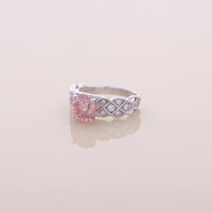 Pink Oval Lab Grown <b>Celtic</b> Knot Engagement <b>Ring</b> Sterling Silver 14K Gold Plated IGI Certified Vintage Promise Wedding <b>Ring</b> for - Product Image 1