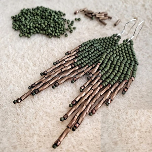 Nouvelle mode bijoux broderie boucles d'oreilles boucles d'oreilles perlées à la main pour femmes et filles de l'inde exportateur RF artisanat - Product Image 6