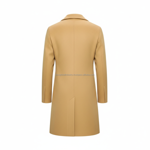 Abrigo Largo de Lana para Hombre, Impermeable, de Secado Rápido, Transpirable, Ligero, con Ribete de Piel de Zorro, Botones, Personalizado, OEM, Venta al Por Mayor - Product Image 2