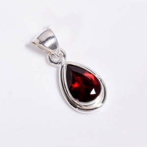 Colgante de Plata de Ley 925 con caja, collar de cadena, joyería de piedras preciosas de amatista cortada con pera, joyería de plata hecha a mano de Exportador - Product Image 6