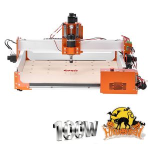 Machine de gravure et de fraisage CNC 3 axes 100W avec broche, zone de travail sur rail linéaire 15,75 x 15,75 x 3,74, pour gravure sur bois à petite échelle - Product Image 1